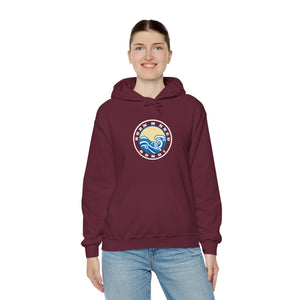 Hoodie with free Canva custom design logo front back Bondi bnb/Bilgola 