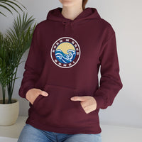 Hoodie with free Canva custom design logo front back Bondi bnb/Bilgola 