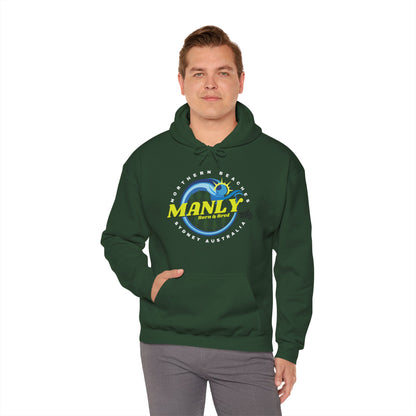 Lost Manly custom logo Manly Beach Surf Hoodie – Sydney Australia Vintage Surf Crest Hoodie - Lost Manly Shop