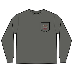 'The Westwood' Men's Long Sleeve Pocket T-Shirt with Northern Beaches Custom Design front and back logo Printify
