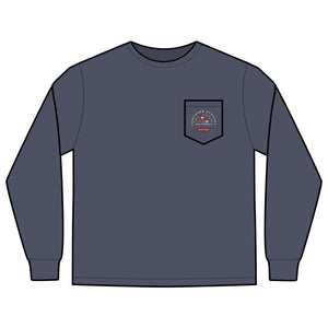'The Westwood' Men's Long Sleeve Pocket T-Shirt with Northern Beaches Custom Design front and back logo Printify