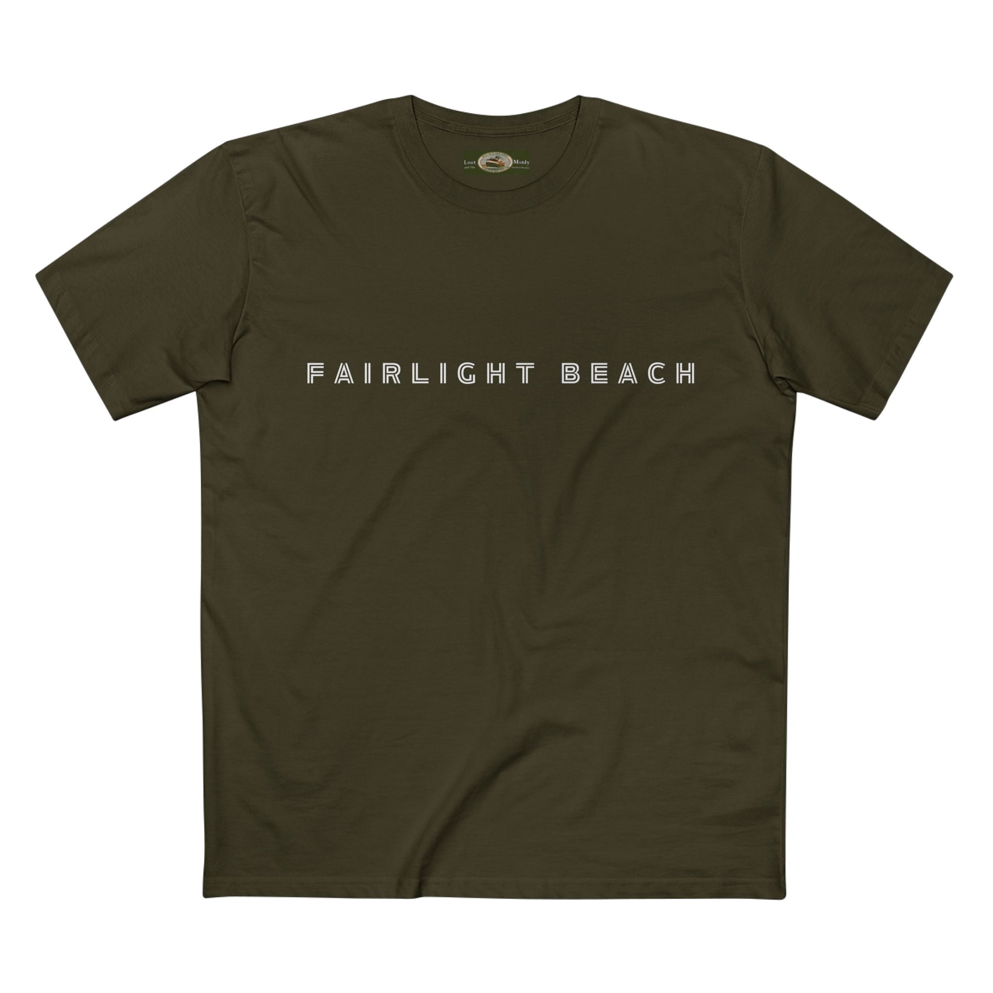 Fairlight Beach Northern Beaches Sydney Australia Printed Logo T-Shirt Printify