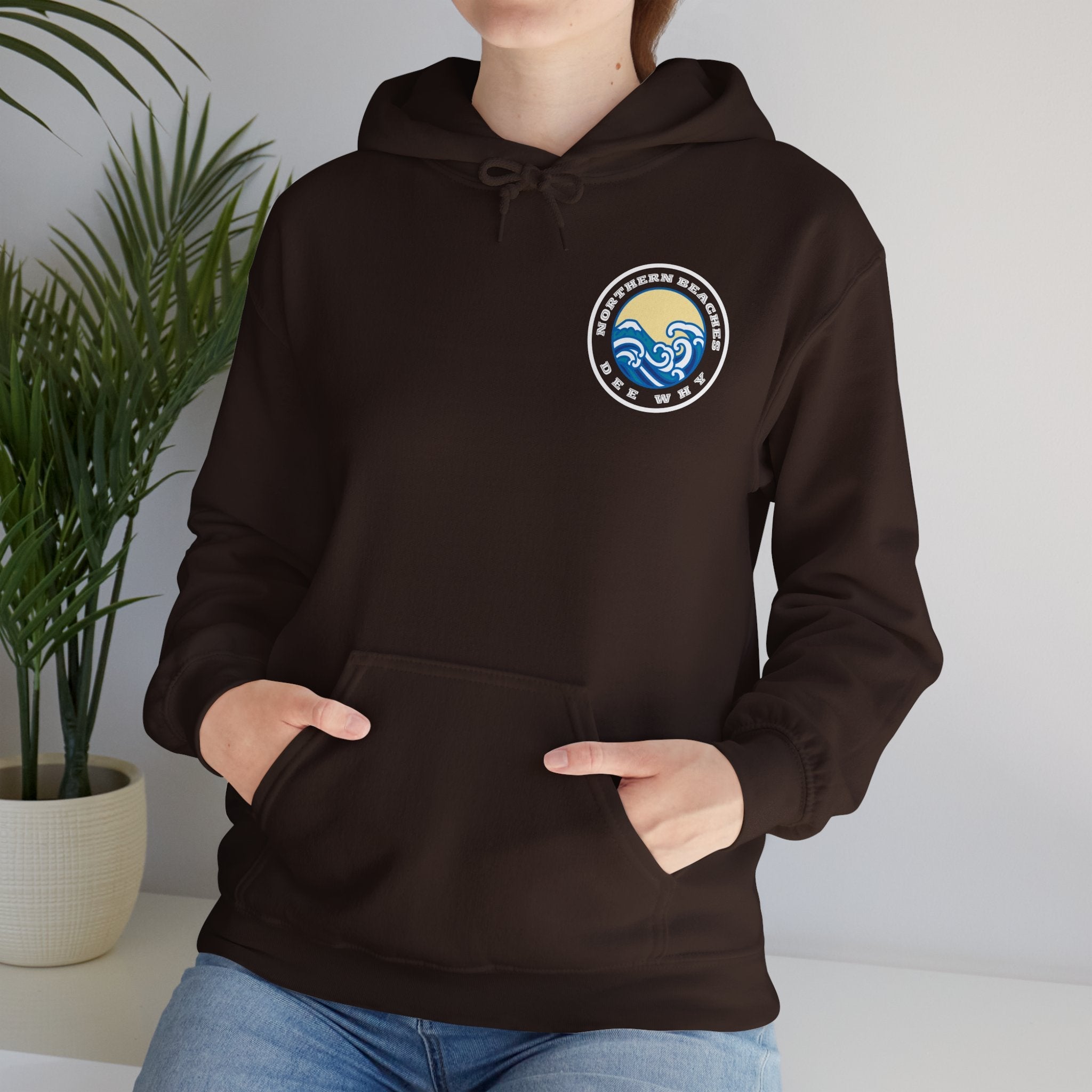Hoodie custom logo front back Northern Beaches Dee Why 