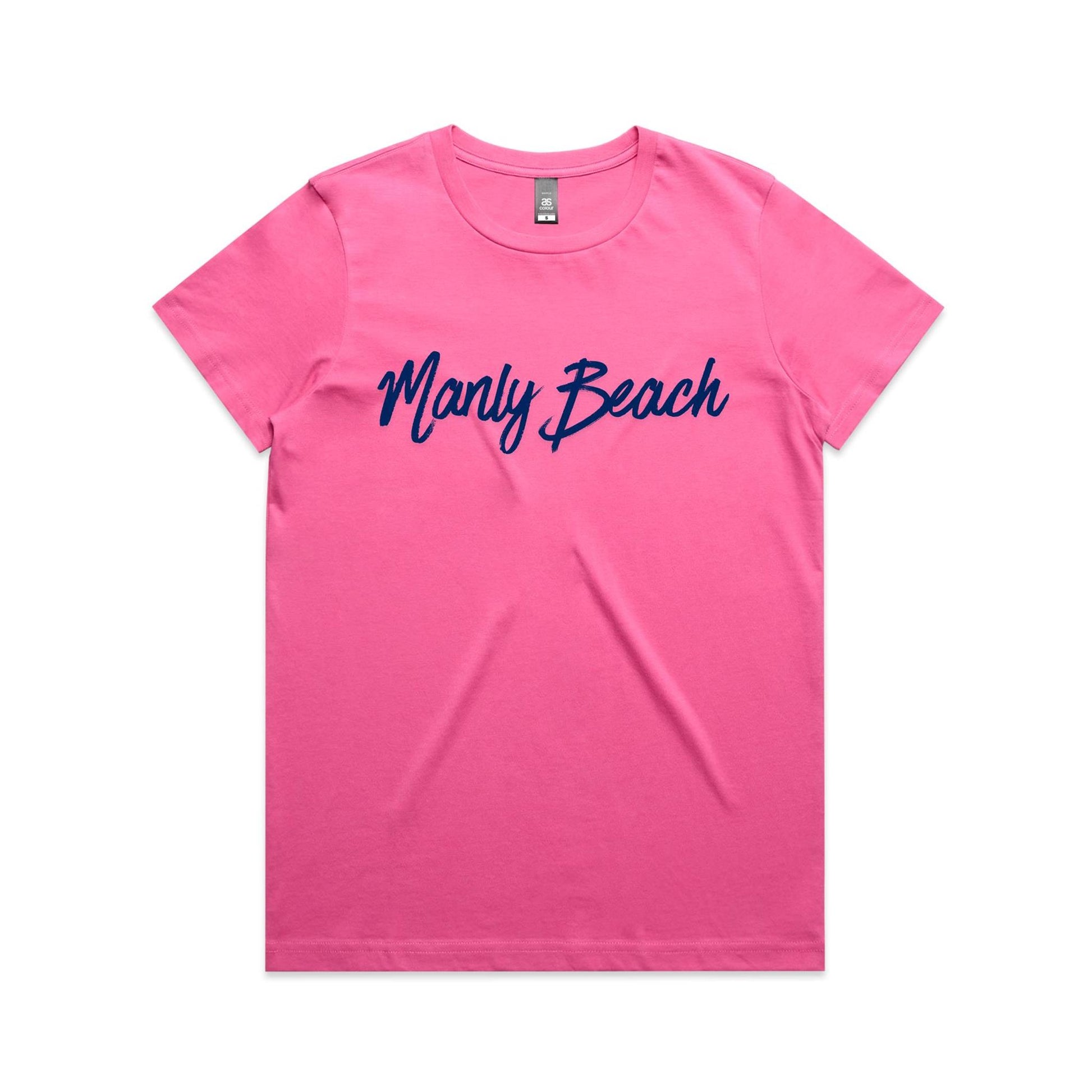 Lost Manly custom logo Manly Beach edition AS Colour Women's Maple Tee - Lost Manly Shop