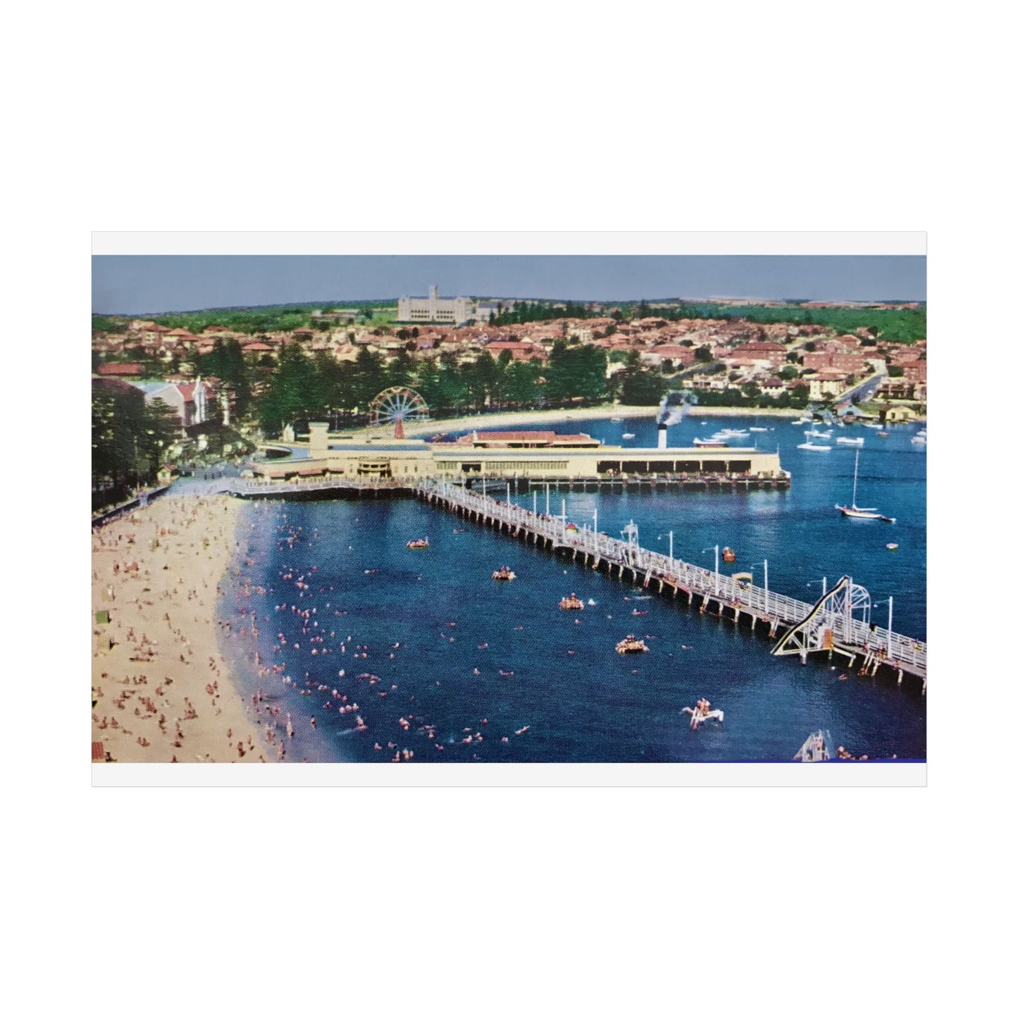 Manly Harbour Pool 1955 Vintage Poster - Lost Manly Shop