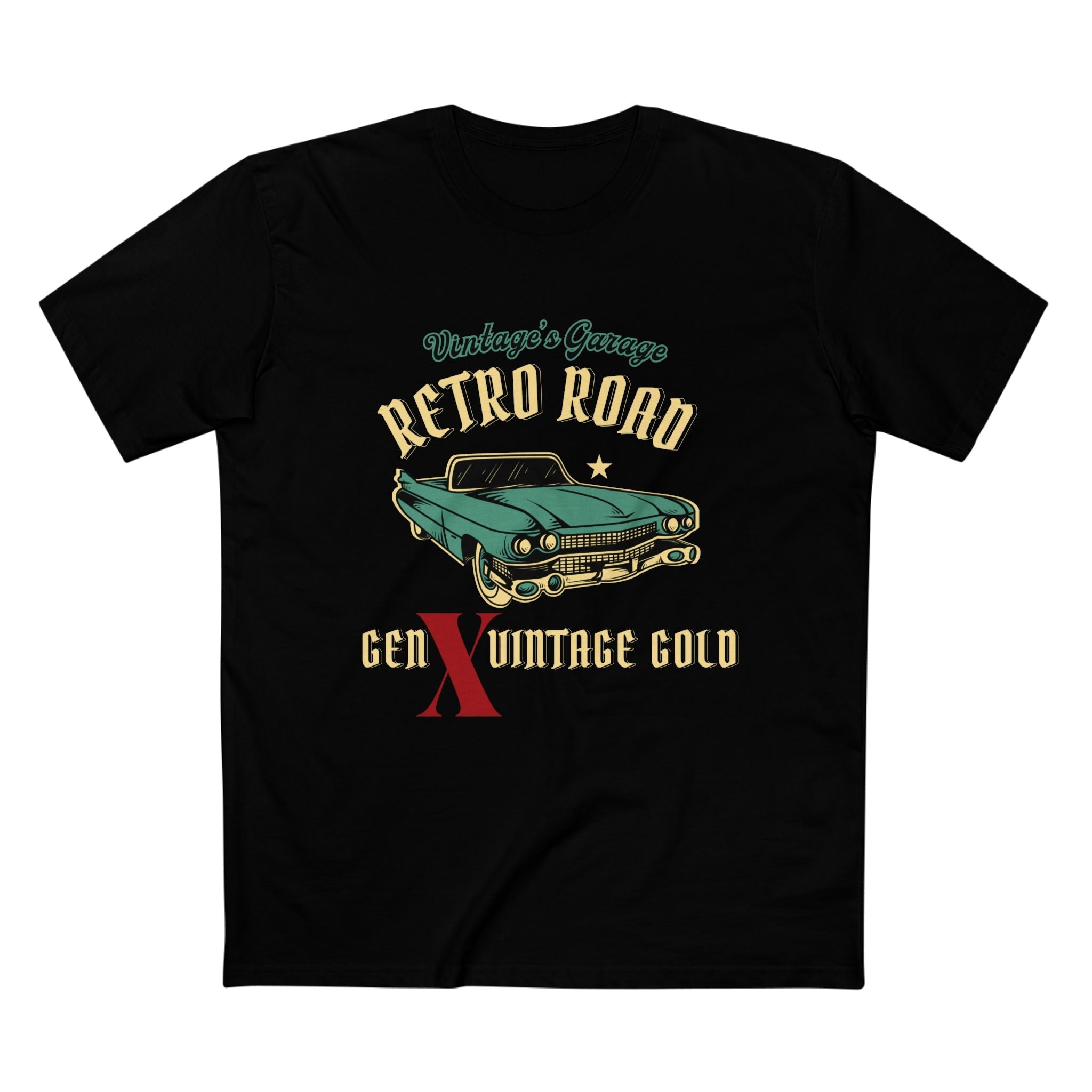 Gen X Vintage Gold Graphic Tee - Nostalgic Gen X T-Shirt, Vintage Style Tee, Gift for Generation X, Casual Wear, Retro Shirt 