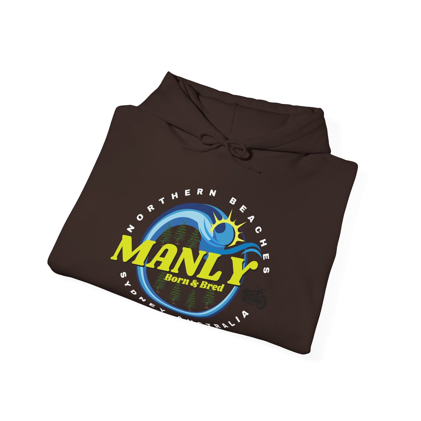 Lost Manly custom logo Manly Beach Surf Hoodie – Sydney Australia Vintage Surf Crest Hoodie - Lost Manly Shop