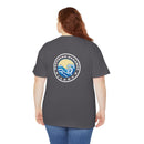 Heavy Cotton T-Shirt with free Canva custom designed logo front and back 