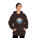 Hoodie with free Canva custom design logo front back Bondi bnb/Bilgola 