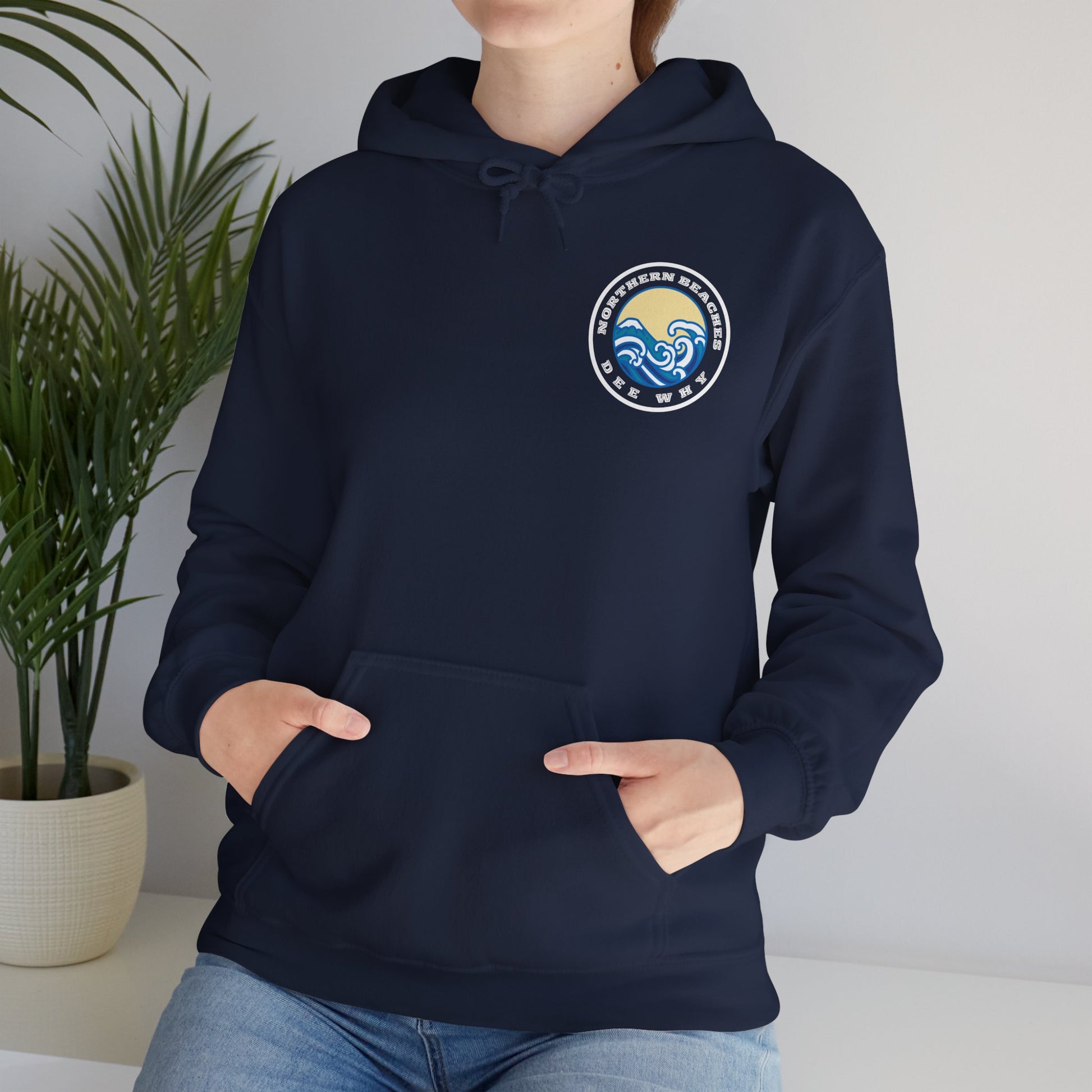 Lost Manly custom Northern Beaches Dee Why front and back logo edition Hoodie - Lost Manly Shop