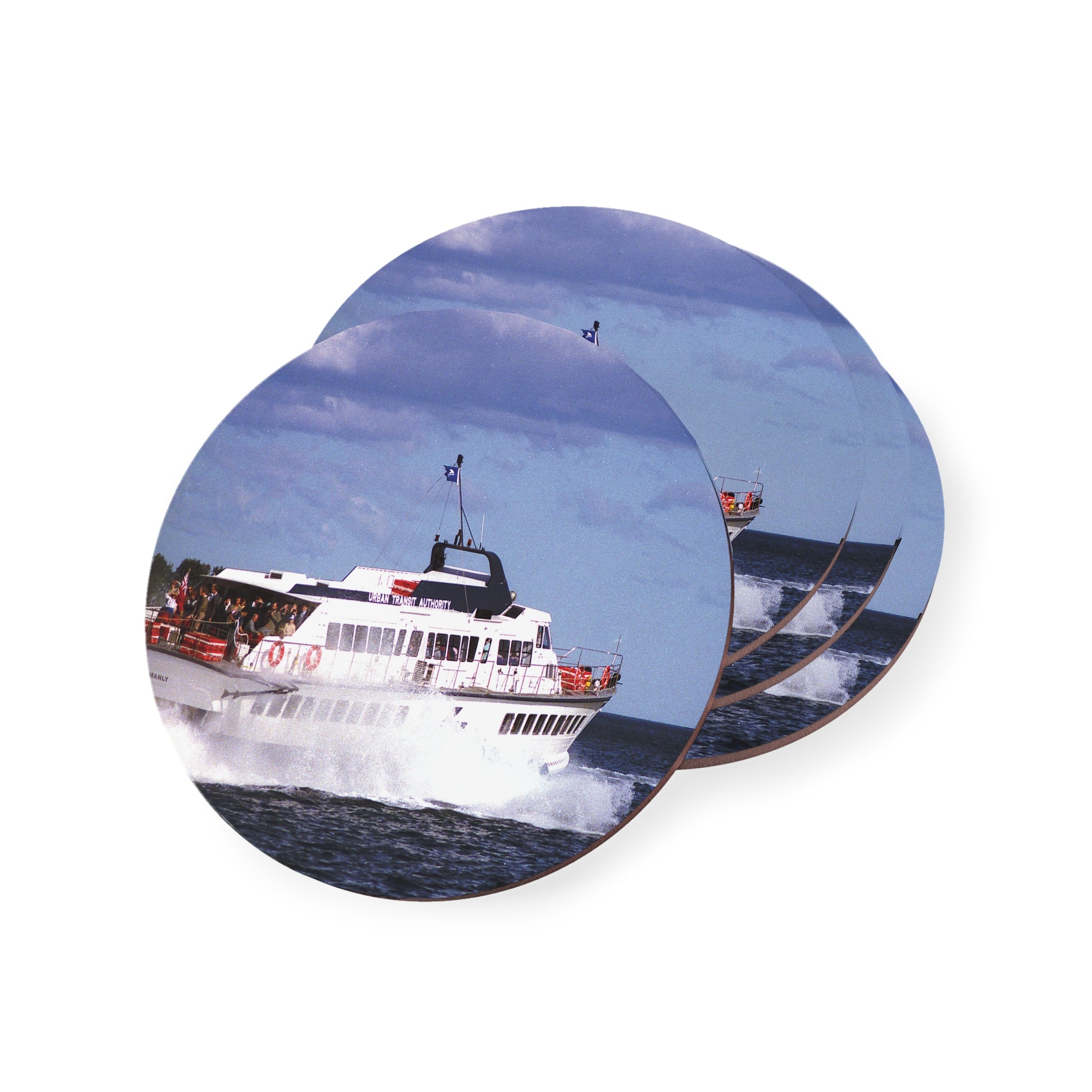 Cork Coasters - 'MANLY' Hydrofoil on Sydney Harbour - Lost Manly Shop