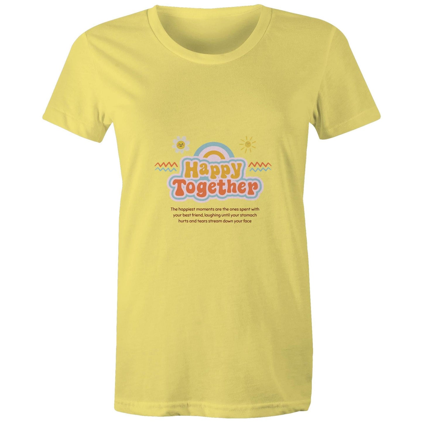 Maple Tee Happy Together Logo Print 