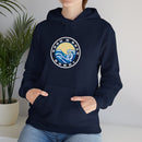 Hoodie with free Canva custom design logo front back Bondi bnb/Bilgola 