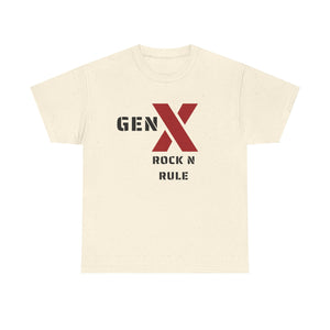 Gen X Rock N Rule Unisex Tee - Vintage Style Music T-Shirt, Casual Wear, Gift for Gen X, Music Lovers, Nostalgia Apparel 
