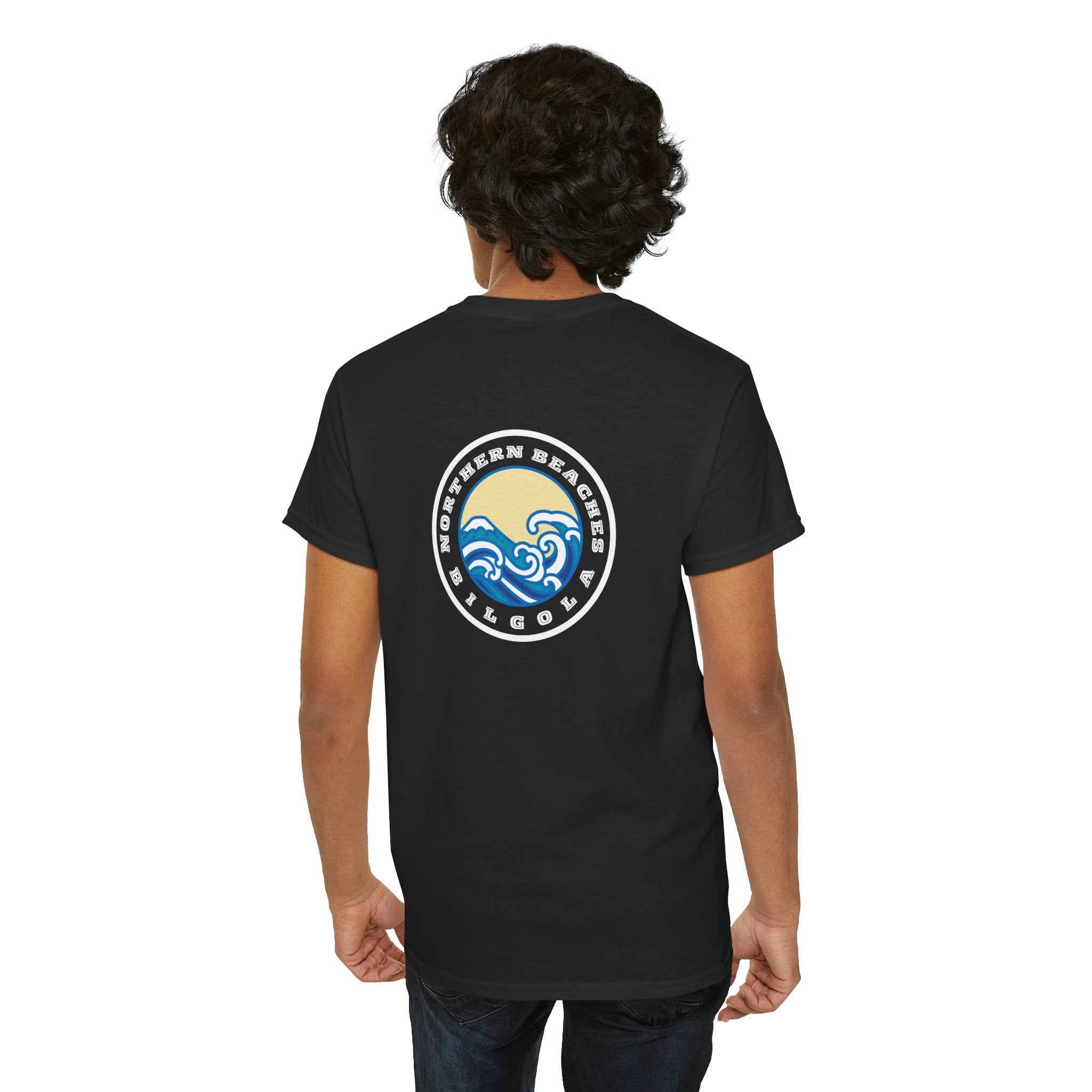 Heavy Cotton T-Shirt with free Canva custom designed logo front and back 