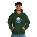 Hoodie with free Canva custom design logo front back Bondi bnb/Bilgola 