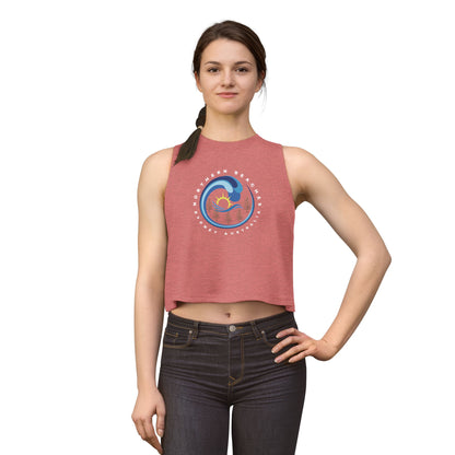 Lost Manly custom logo edition Northern Beaches Wave Crop Top – Women's Coastal Surf Graphic Tank - US Orders - Lost Manly Shop