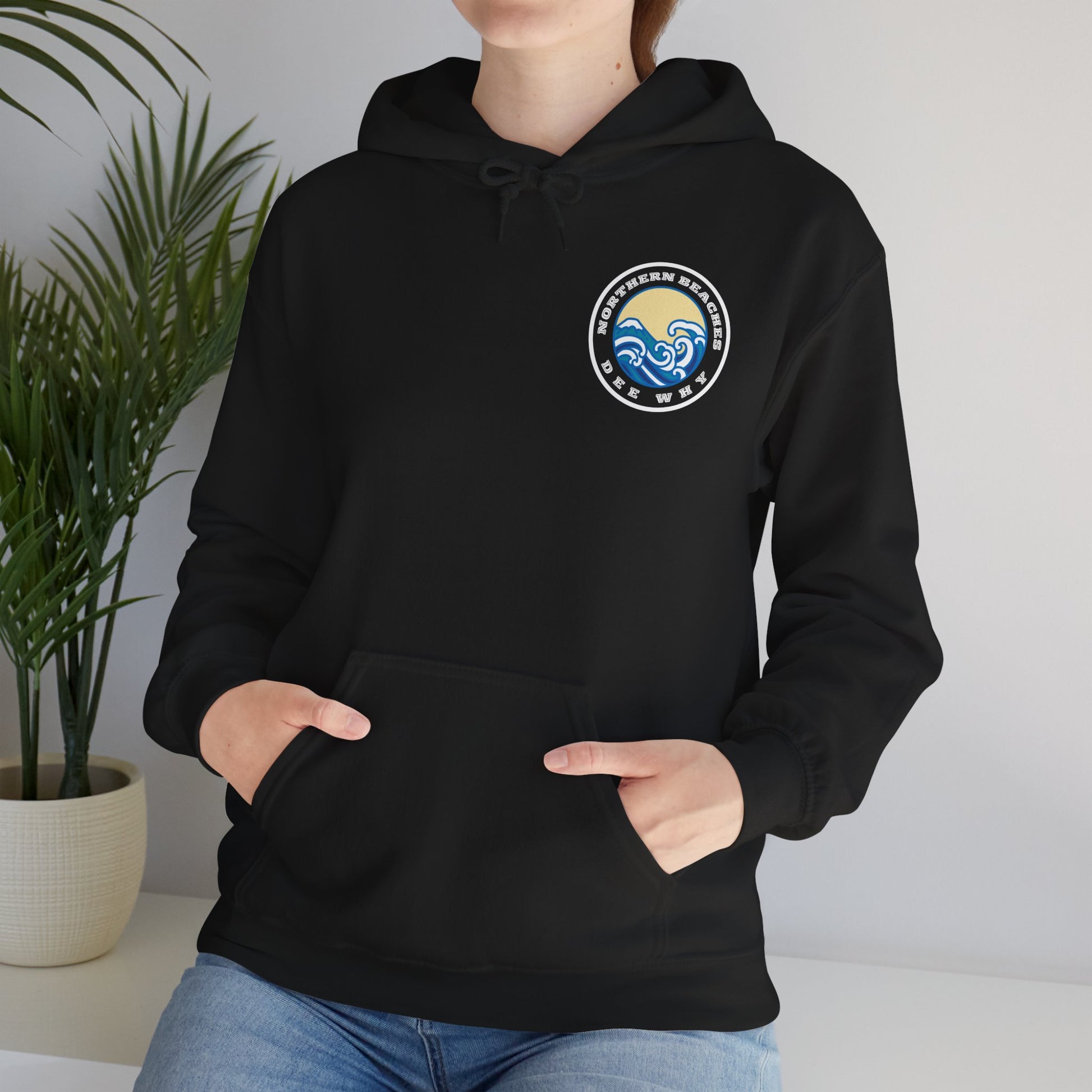 Lost Manly custom Northern Beaches Dee Why front and back logo edition Hoodie - Lost Manly Shop