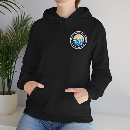 Lost Manly custom Northern Beaches Dee Why front and back logo edition Hoodie - Lost Manly Shop