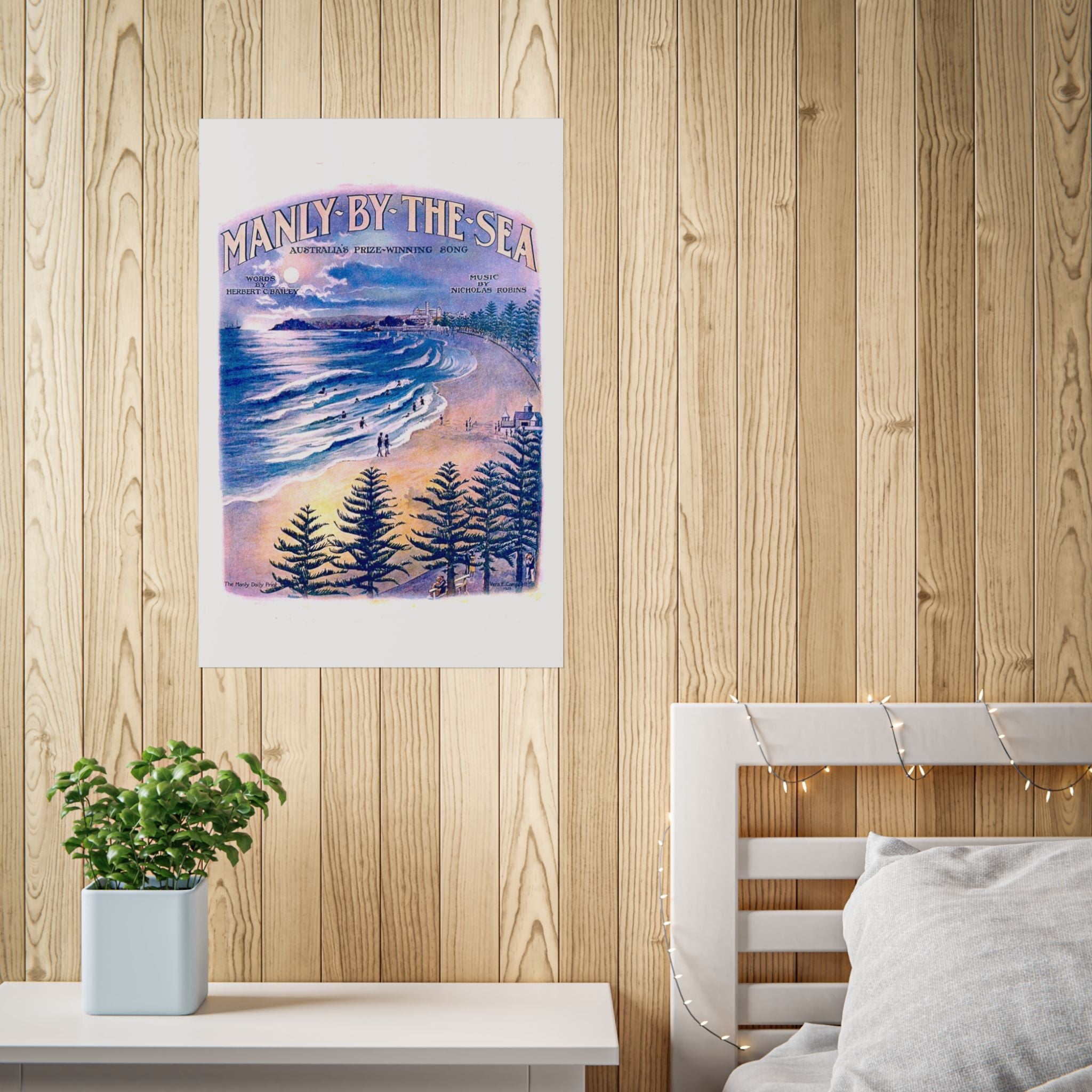Vintage Poster 'Manly by the Sea' 1924 Printify