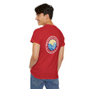Heavy Cotton T-Shirt with free Canva custom designed logo front and back 