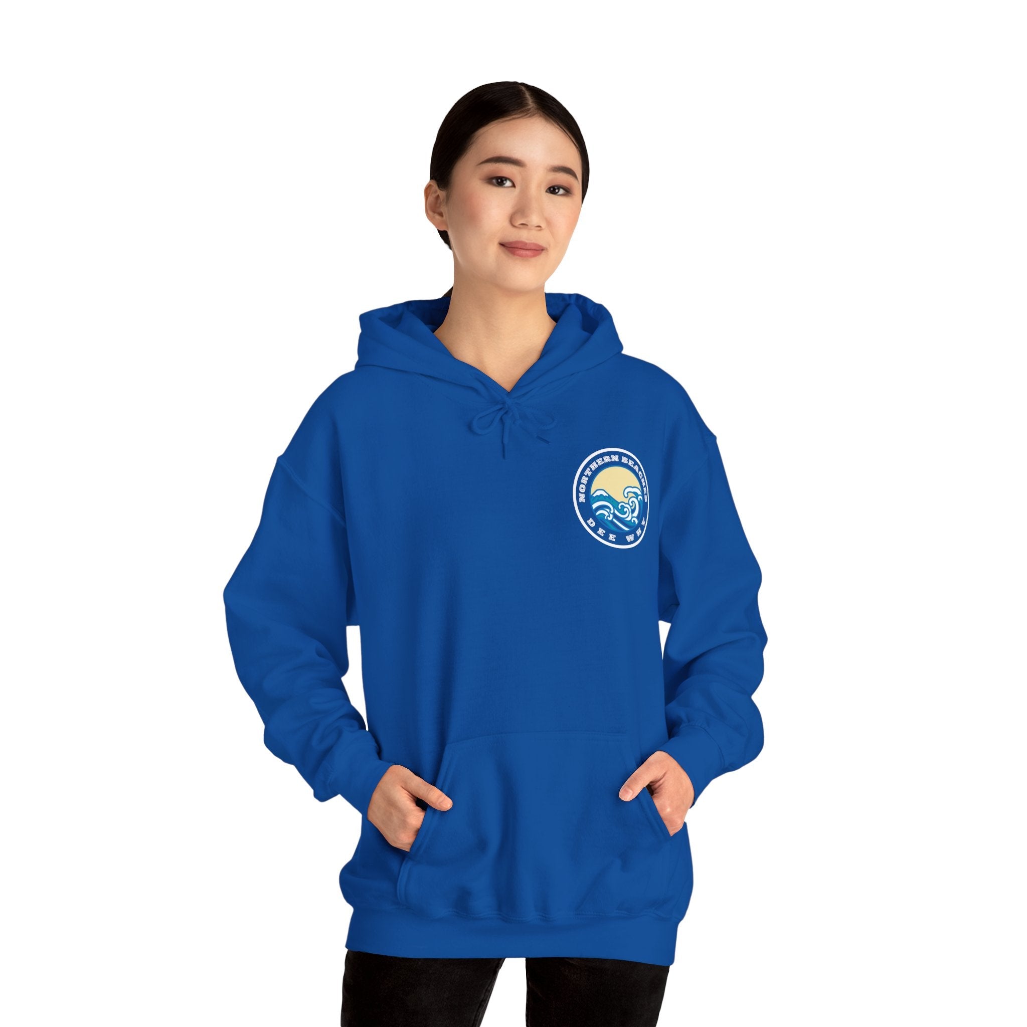 Hoodie custom logo front back Northern Beaches Dee Why 