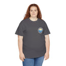 Heavy Cotton T-Shirt with free Canva custom designed logo front and back 