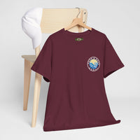 Heavy Cotton T-Shirt with free Canva custom designed logo front and back 