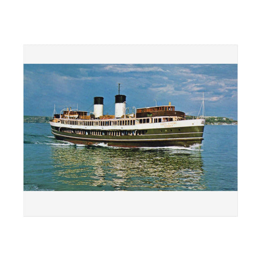 South Steyne Colour Poster - Nautical Wall Art, Coastal Decor, Beach House Print, Gift for Sailors, Age Spots Included 