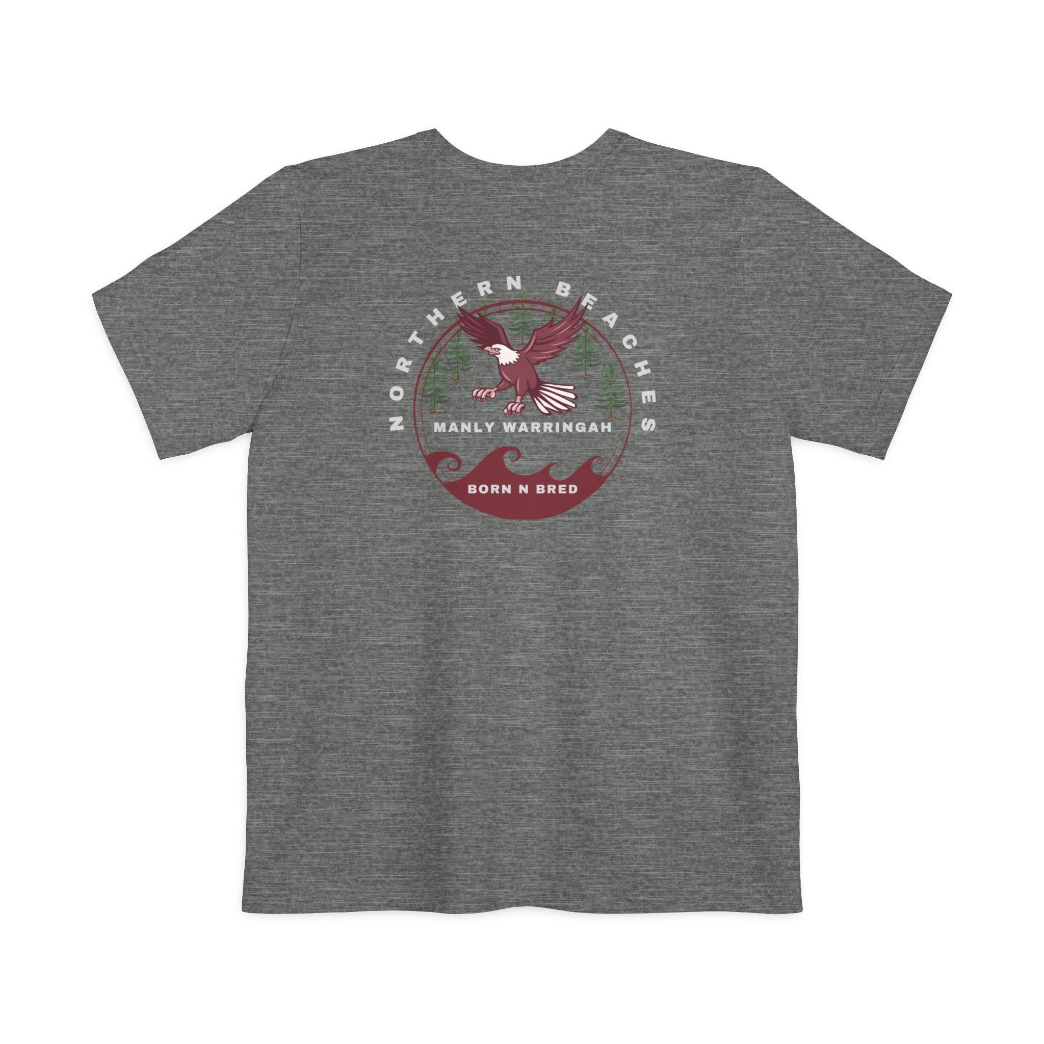 Manly Warringah Born n Bred Unisex Pocket T-shirt Printify