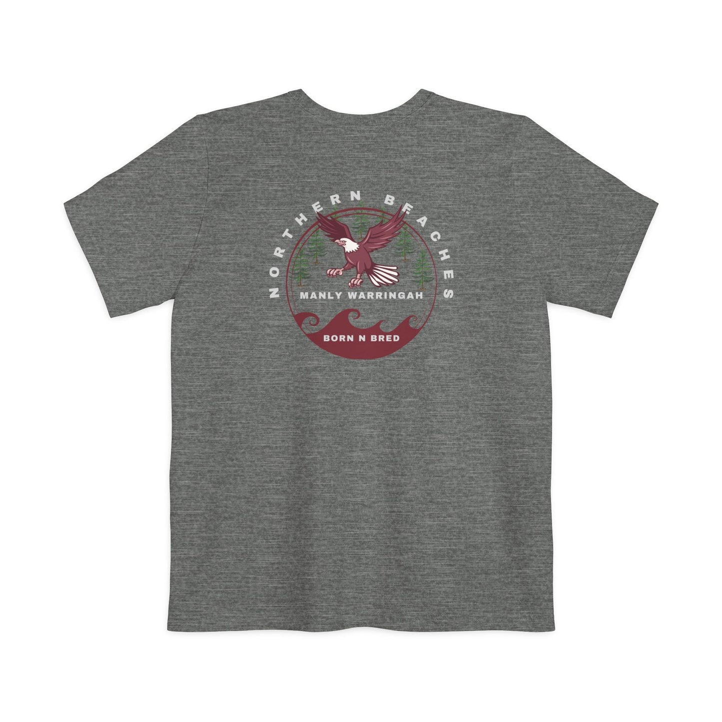 Manly Warringah Born n Bred Unisex Pocket T-shirt Printify