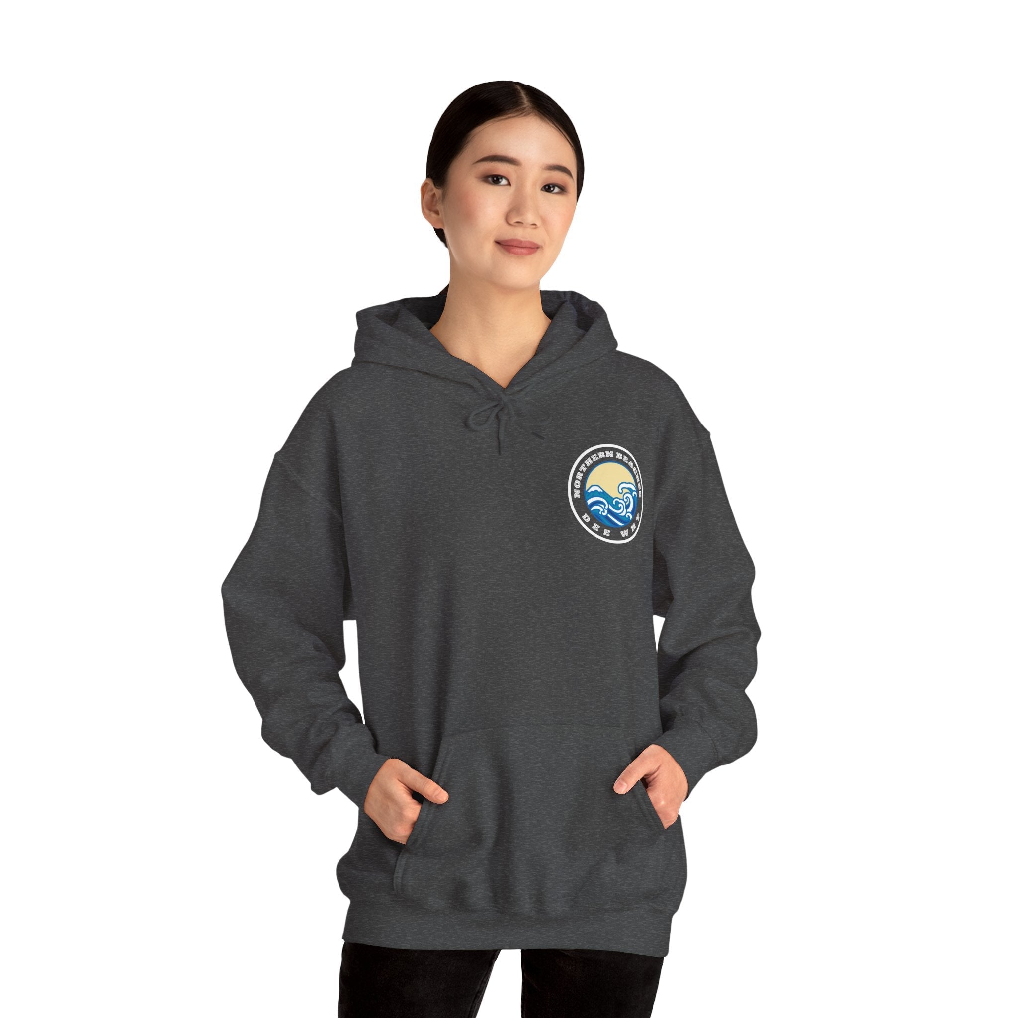 Hoodie custom logo front back Northern Beaches Dee Why 