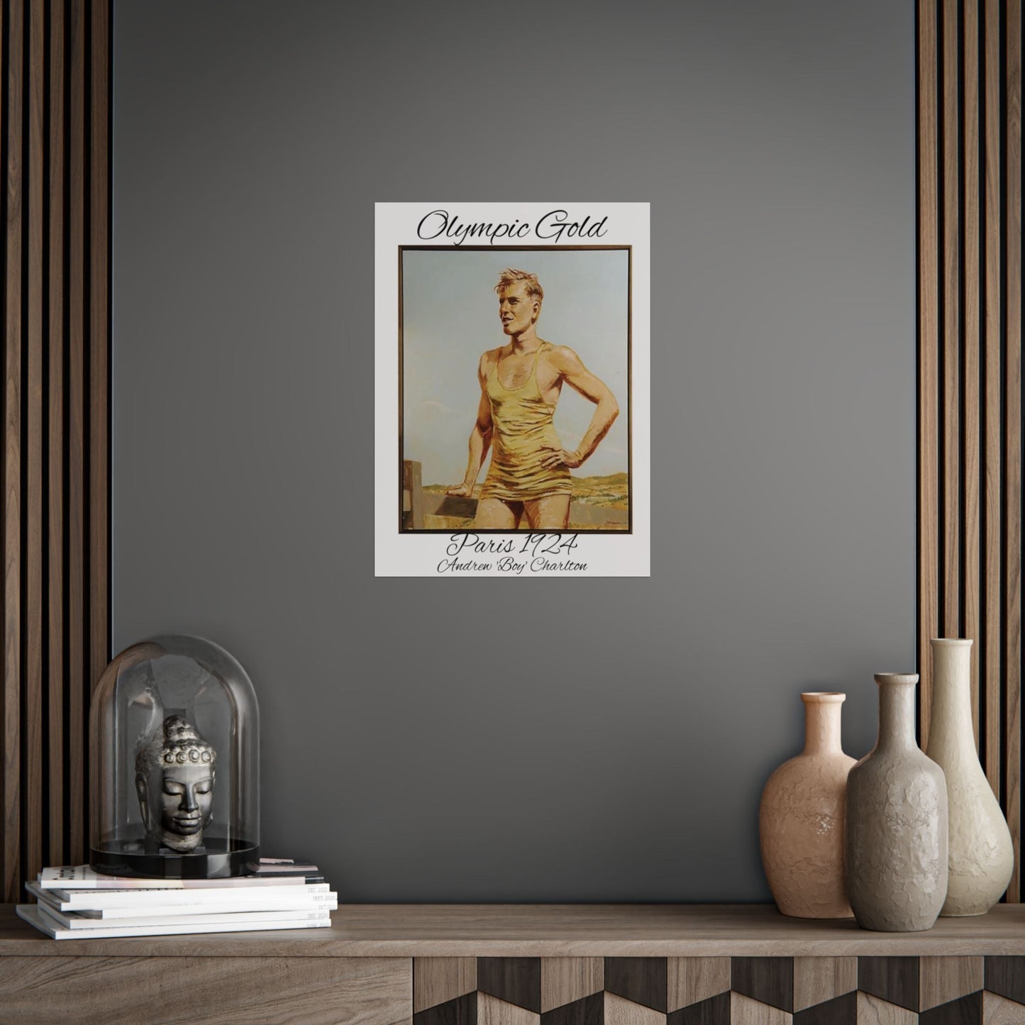 Lost Manly Customised Posters - Olympic Gold Paris 1924 Olympics Andrew "Boy" Charlton, brings home Olympic Gold to Manly 