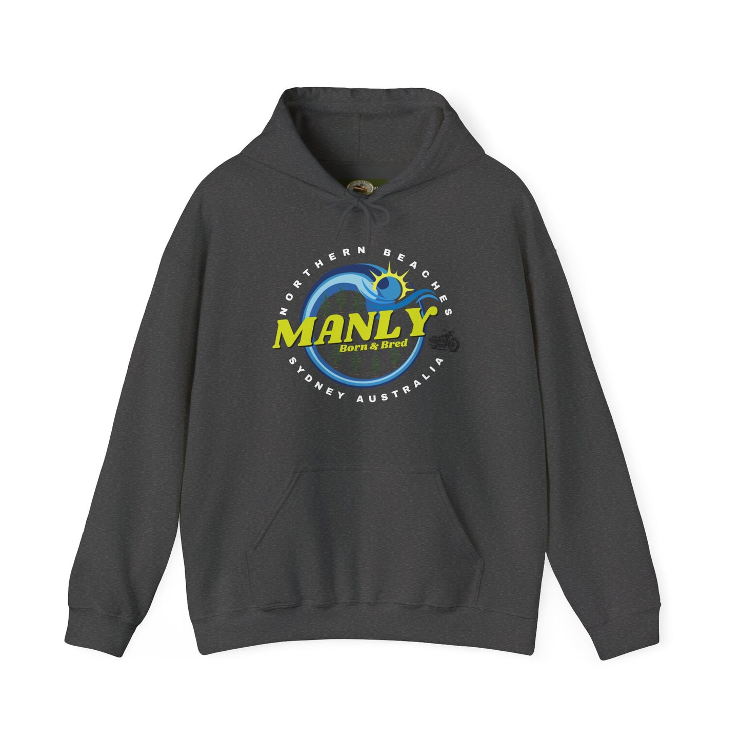 Lost Manly custom logo Manly Beach Surf Hoodie – Sydney Australia Vintage Surf Crest Hoodie - Lost Manly Shop