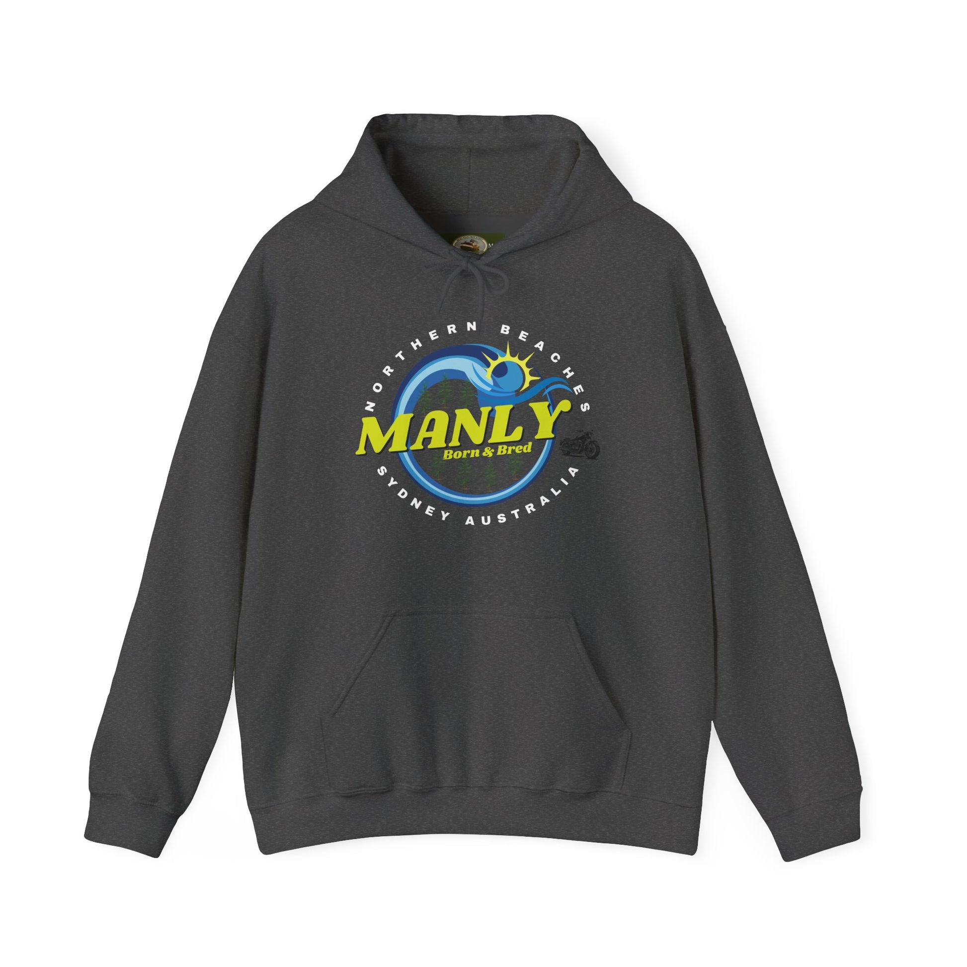 Lost Manly custom logo Manly Beach Surf Hoodie – Sydney Australia Vintage Surf Crest Hoodie - Lost Manly Shop