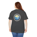 Heavy Cotton T-Shirt with free Canva custom designed logo front and back 