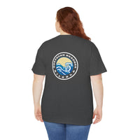 Heavy Cotton T-Shirt with free Canva custom designed logo front and back 