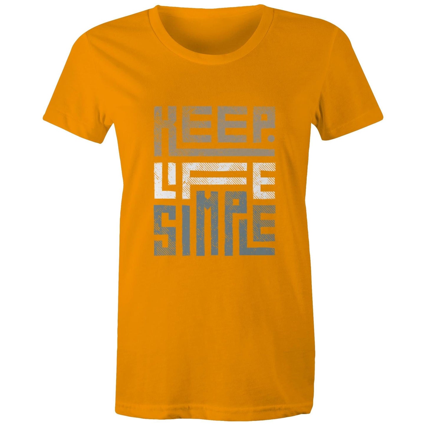 Women's Maple Tee Keep Life Simple Print 