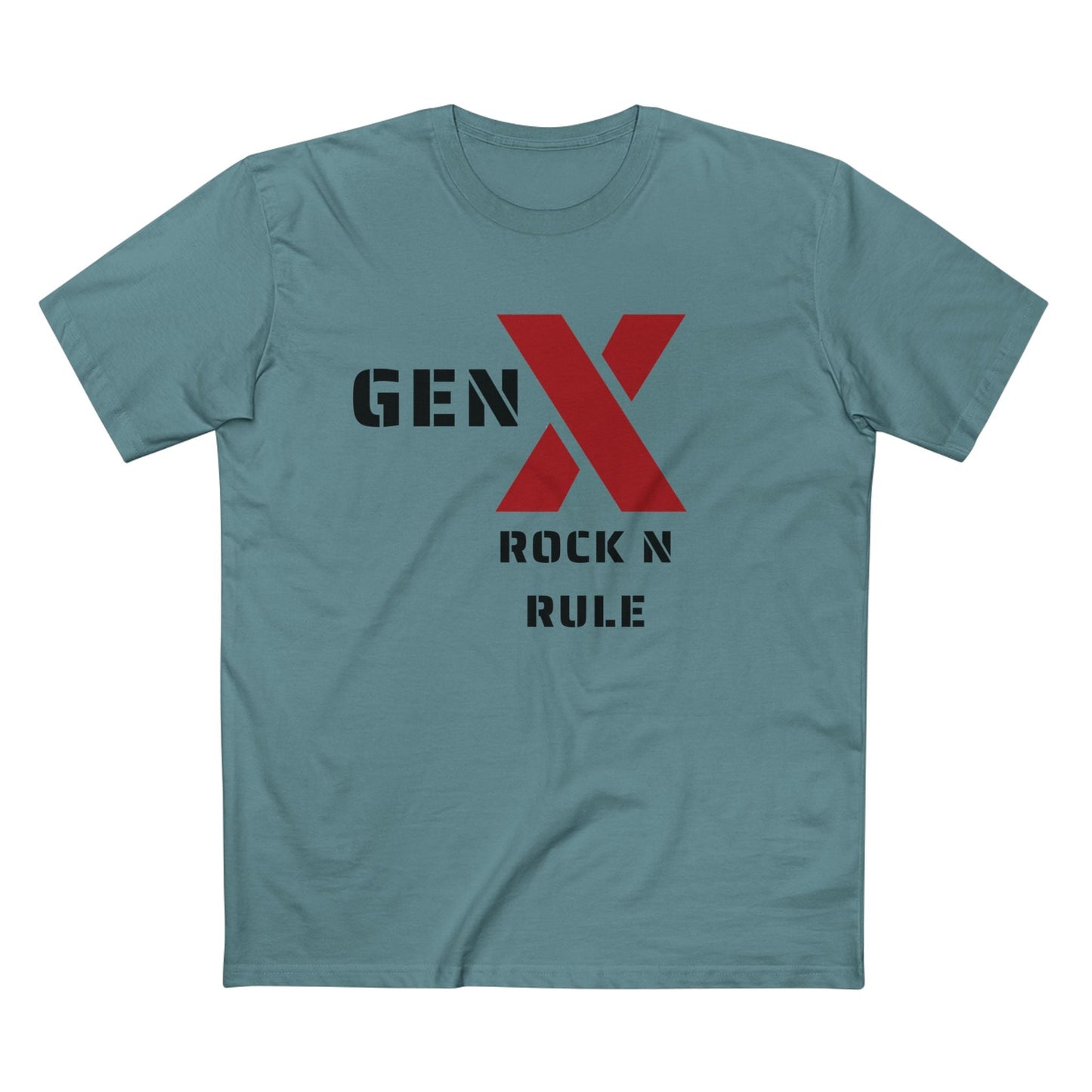 Gen X Rock n Rule Graphic Tee - Nostalgic Gen X T-Shirt, Vintage Style Tee, Gift for Generation X, Casual Wear, Retro Shirt 