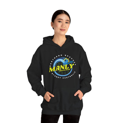 Lost Manly custom logo Manly Beach Surf Hoodie – Sydney Australia Vintage Surf Crest Hoodie - Lost Manly Shop