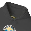 Hoodie with free Canva custom design logo front back Bondi bnb/Bilgola 