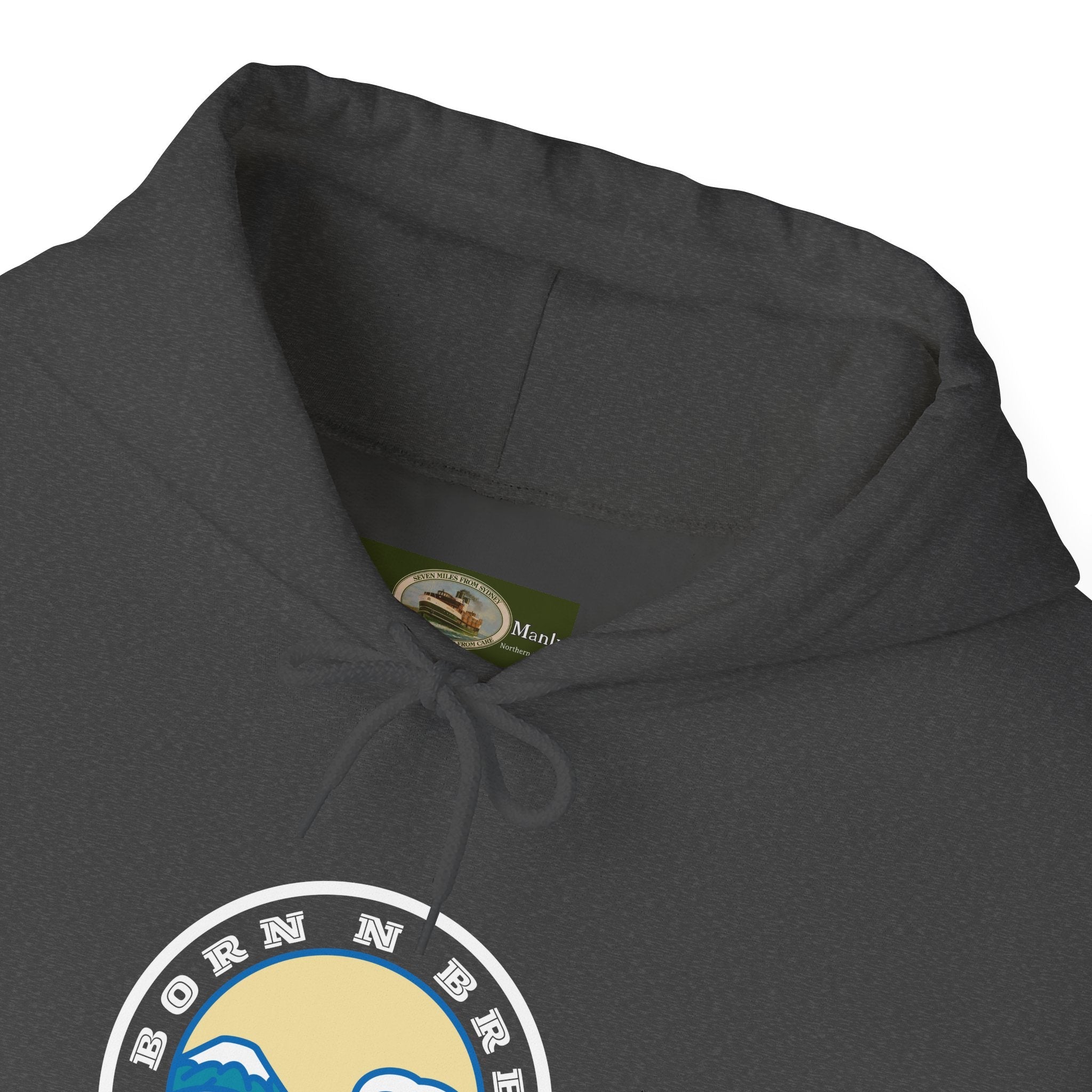 Hoodie with free Canva custom design logo front back Bondi bnb/Bilgola 