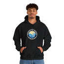 Hoodie with free Canva custom design logo front back Bondi bnb/Bilgola 