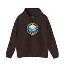 Hoodie with free Canva custom design logo front back Bondi bnb/Bilgola 