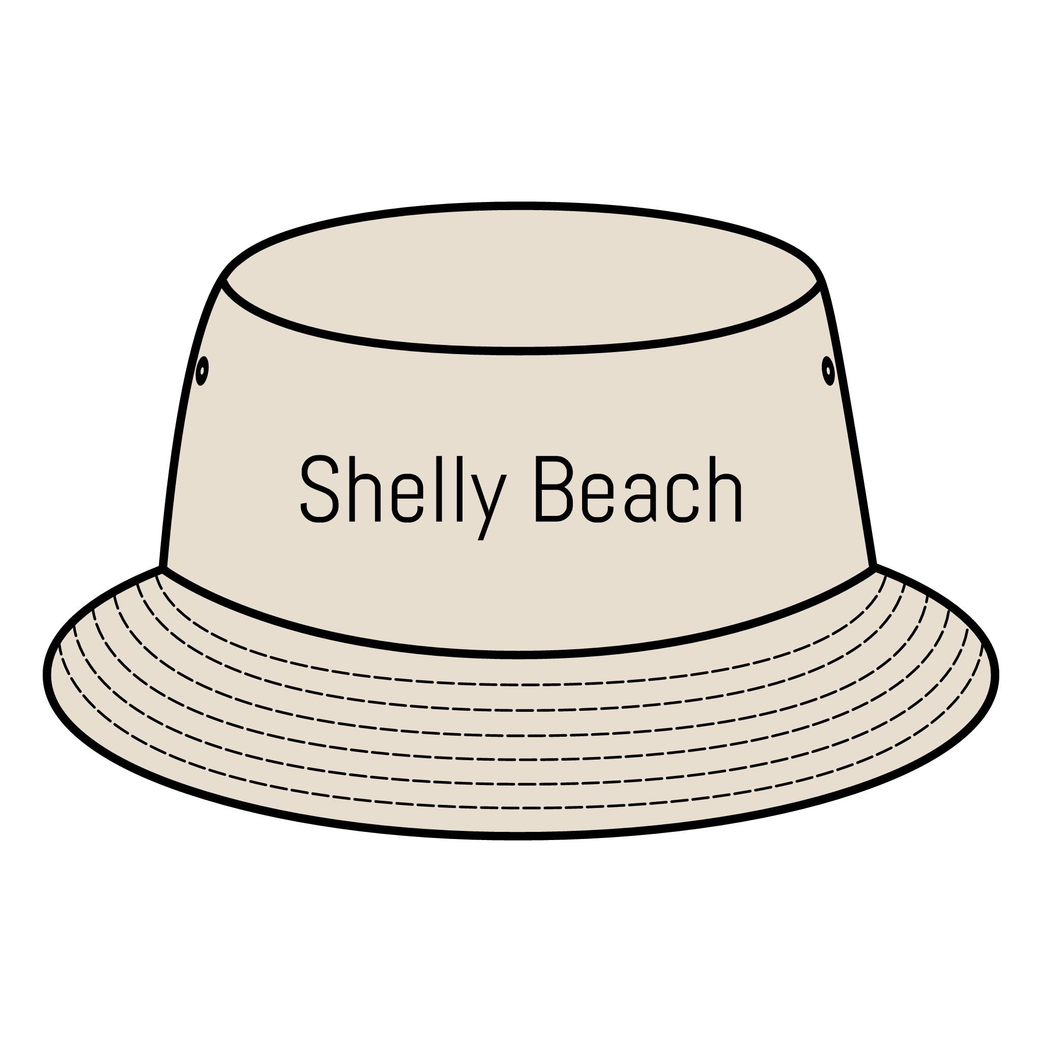 SHELLY BEACH Bucket Hat Custom Northern Beaches Logo Design Printify