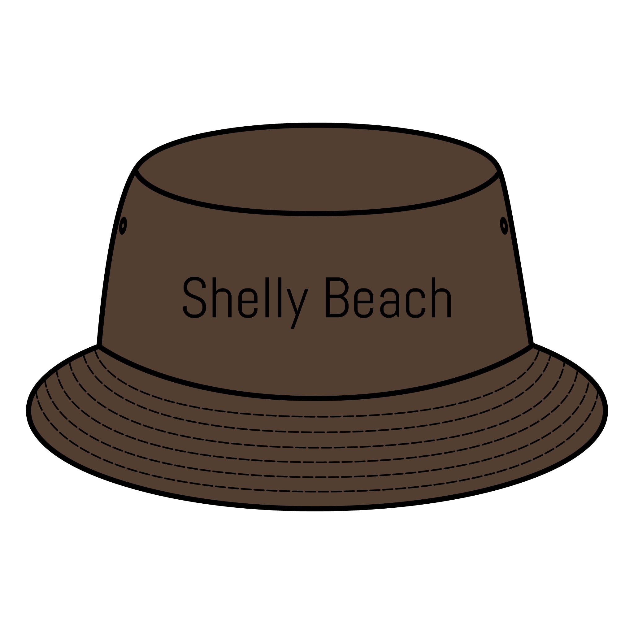 SHELLY BEACH Bucket Hat Custom Northern Beaches Logo Design Printify
