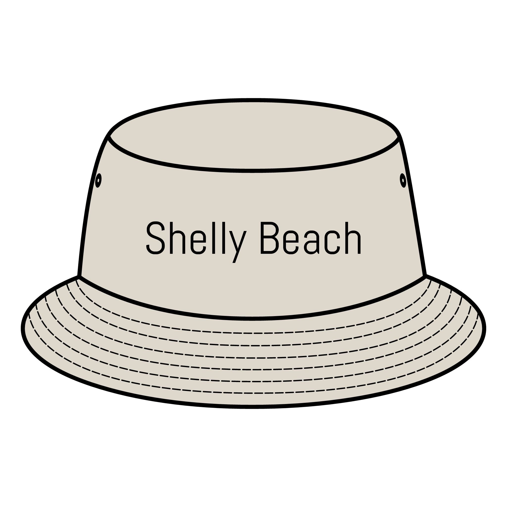 SHELLY BEACH Bucket Hat Custom Northern Beaches Logo Design Printify