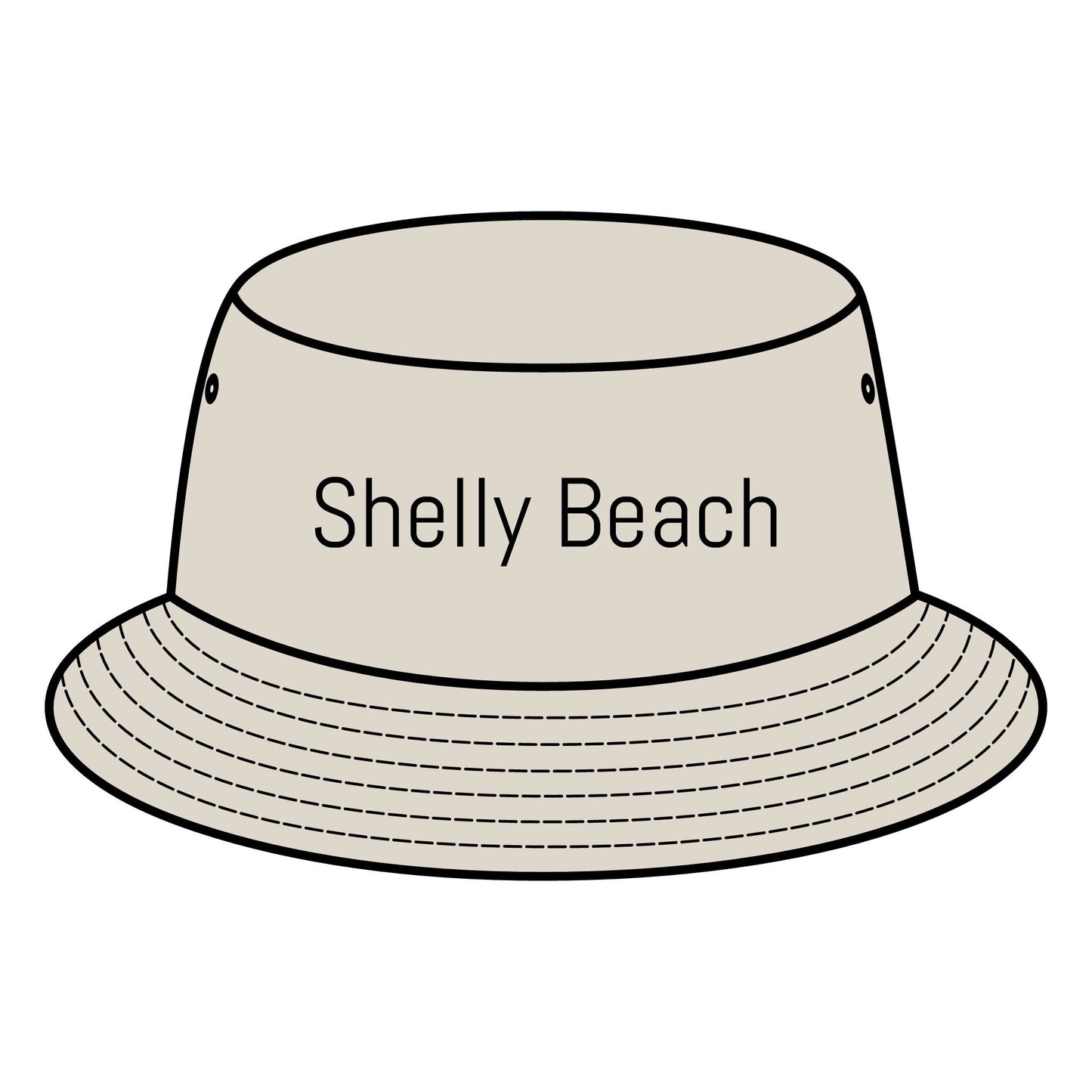 SHELLY BEACH Bucket Hat Custom Northern Beaches Logo Design 