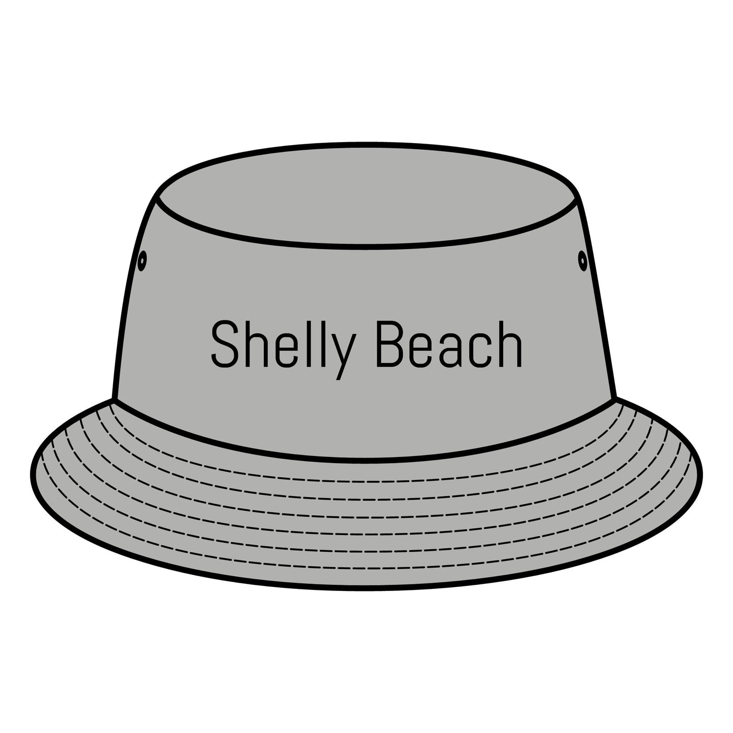 SHELLY BEACH Bucket Hat Custom Northern Beaches Logo Design 