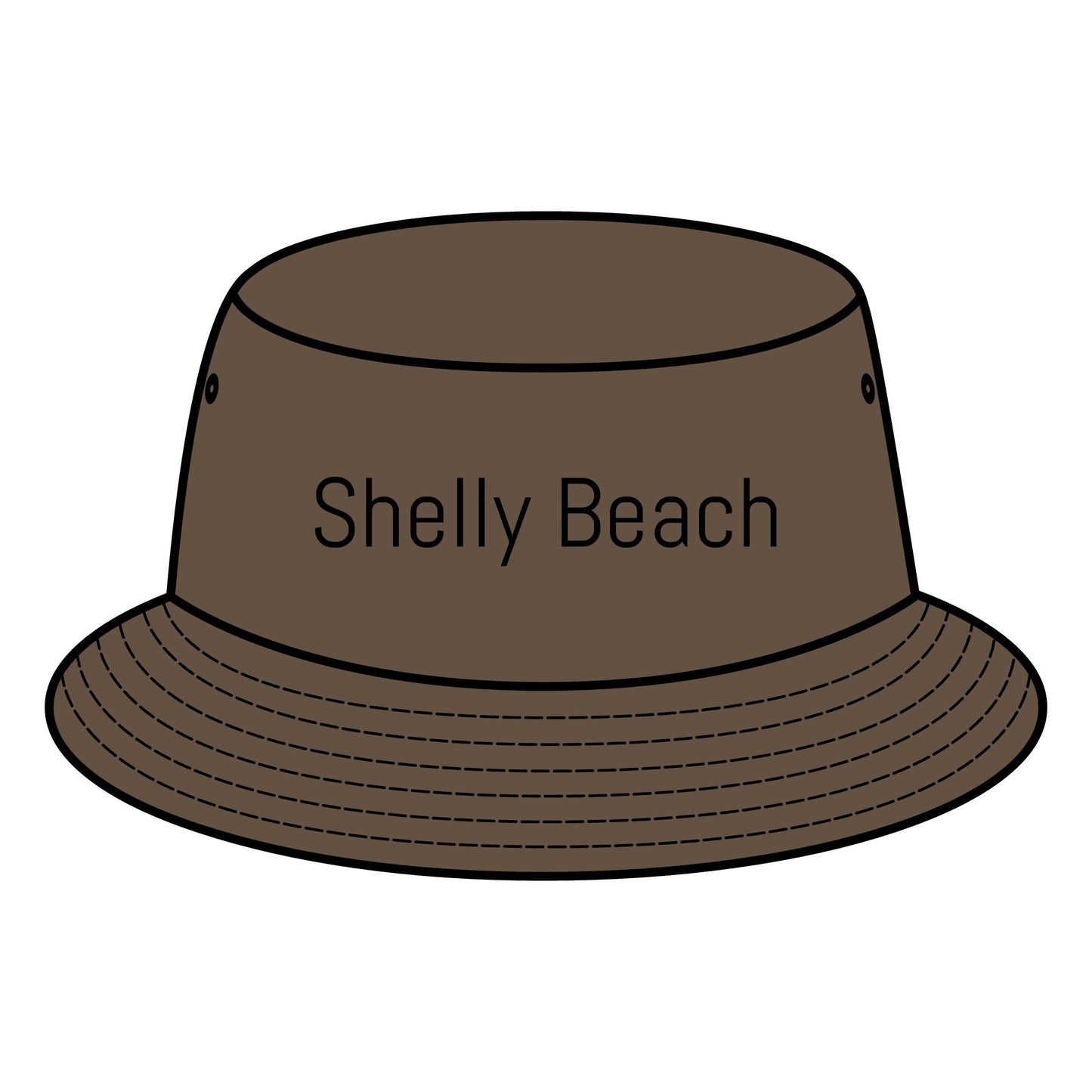 SHELLY BEACH Bucket Hat Custom Northern Beaches Logo Design 